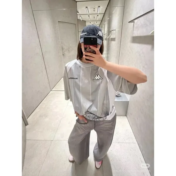 Acne Studios x Kappa Mesh Panel T-Shirt Multicolor - 6
