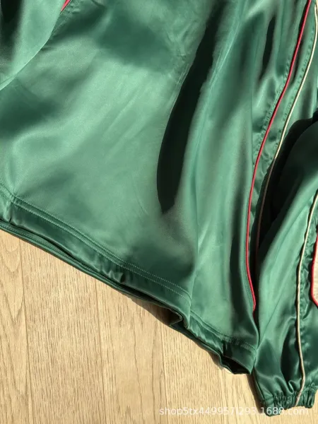 Design Windbreaker Jacket Green Beige Contrast Stitching Outerwear - 11