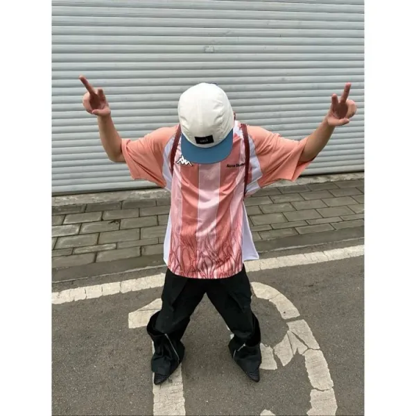 Acne Studios x Kappa Mesh Panel T-Shirt Multicolor - 11