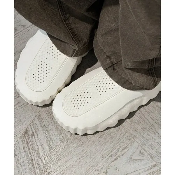Design Mind 001 White Perforated Slip-On Sneakers - 14