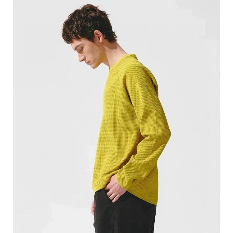 Goldwin0 Waffle Knit Long Sleeve Crewneck Sweater