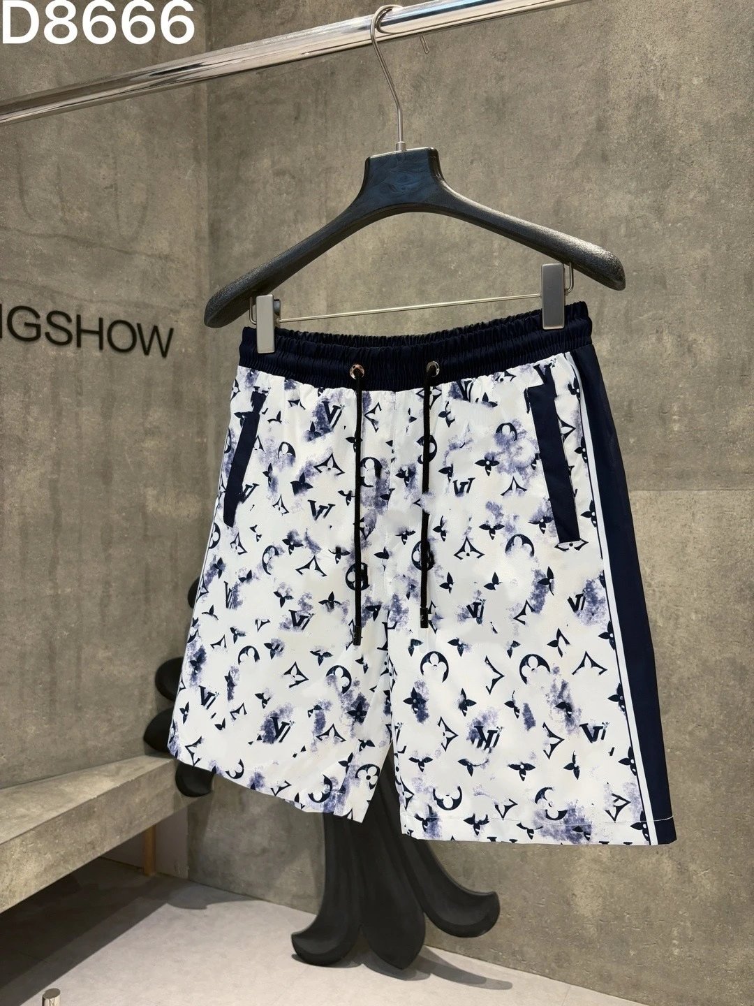 Louis Vuitton Monogram Cloud Print Shorts Navy White