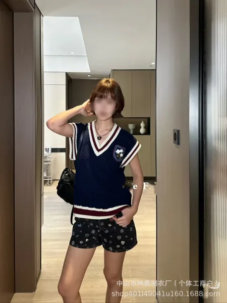 Chanel Print Denim Shorts Multicolor - 7
