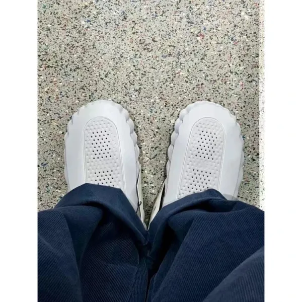 Design Mind 001 White Perforated Slip-On Sneakers - 11