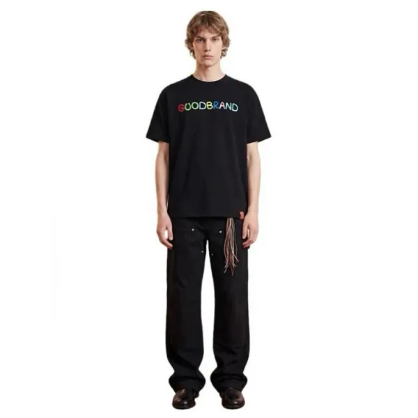GOOD BRAND Rainbow Logo Graphic T-Shirt Black - 5