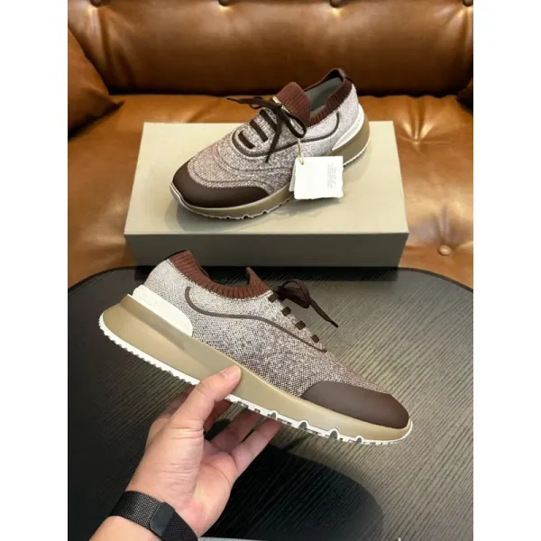 Hogan Interactive Knit Sneakers Beige Brown Sneakers Chunky Sneakers - 1