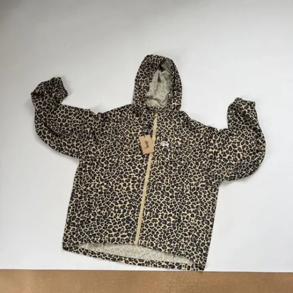 Stussy Leopard Print Hooded Windbreaker Jacket Outerwear - 18