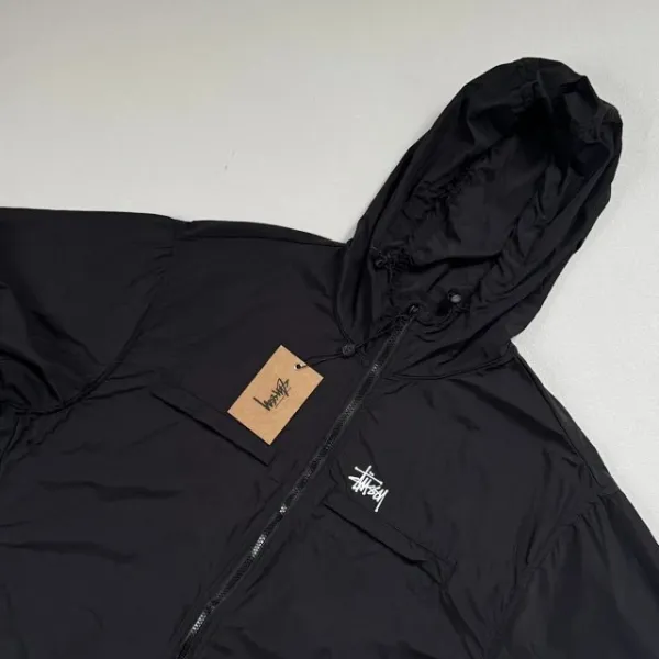 Stussy Leopard Print Hooded Windbreaker Jacket Outerwear - 23