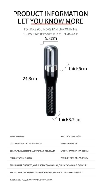 Design Pink Metallic Hair Trimmer Electronics - 42
