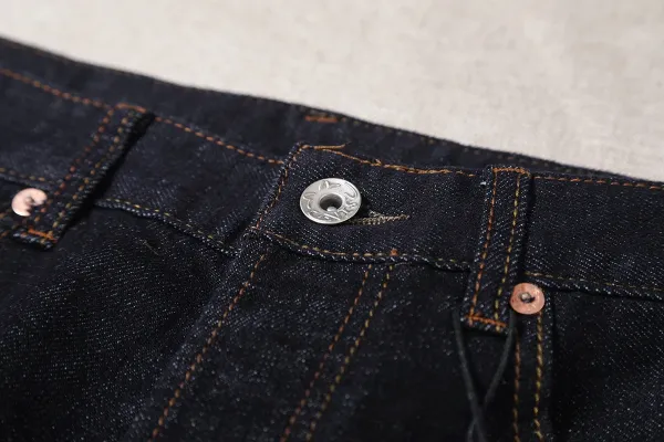 Evisu Fuji Logo Raw Denim Jeans Black - 7