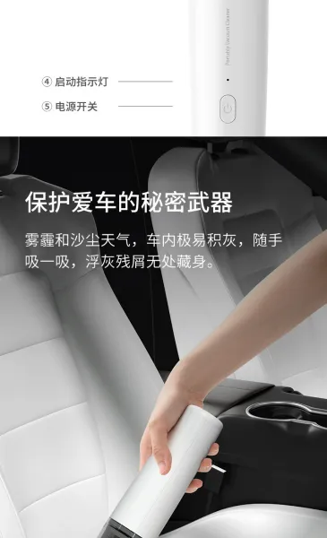 Design Portable Vacuum Cleaner White Handheld Vacuum Electronics - 16