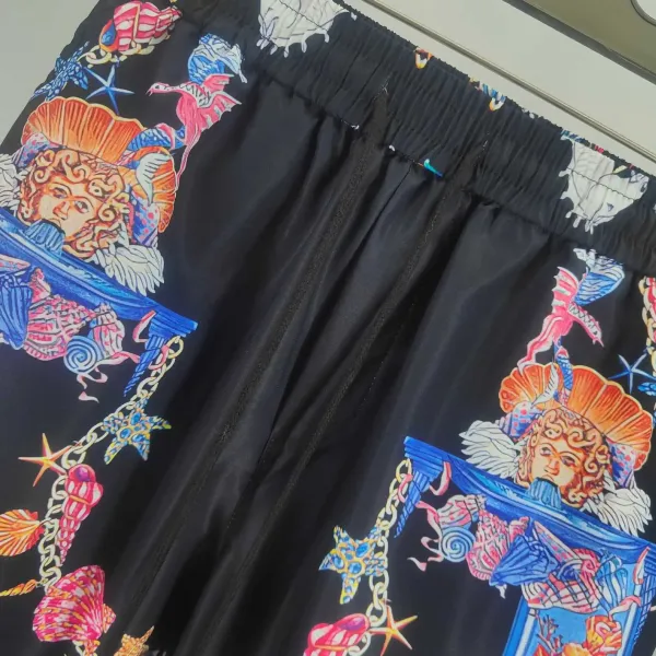 Versace Baroque Print Shirt and Shorts Set Navy Multicolor - 10
