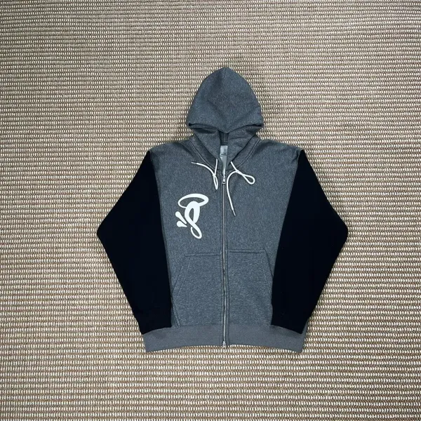 Design Logo Hoodie and Sweatpants Set Charcoal Gray Tracksuit - 6