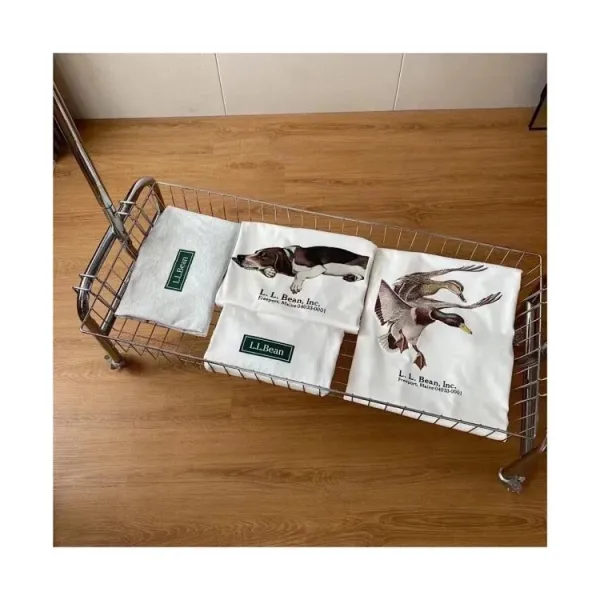 Design L.L. Bean Inc. Duck and Basset Hound Graphic T-Shirt White / Heather Gray T-Shirts - 6