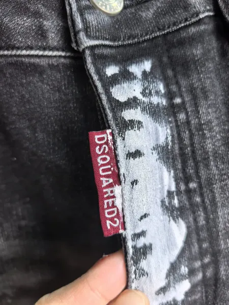 Dsquared2 New Rider Jean Distressed Black Denim Shorts - 6