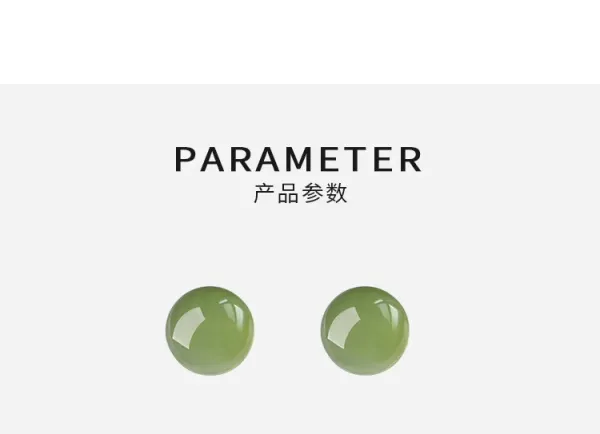 Design Jade Stud Earrings Light Green Jewelry - 5
