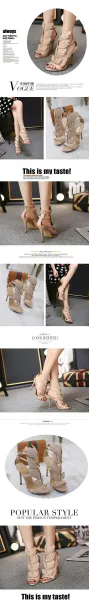 Design Gladiator Winged Heels Gold Sandals - 3