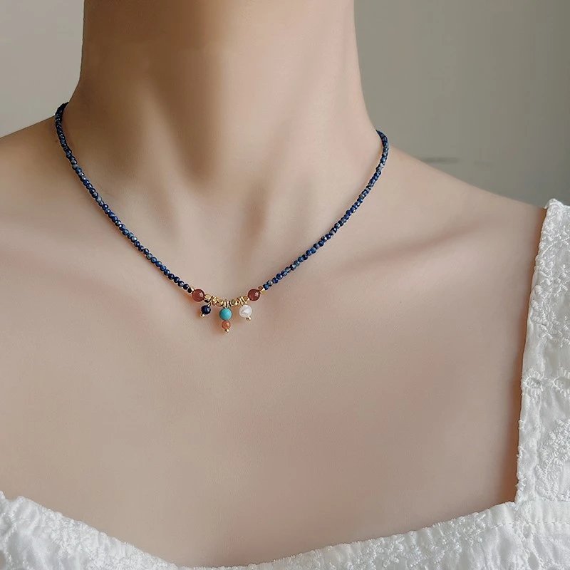 Design Beaded Choker Necklace Multicolor Jewelry - 6