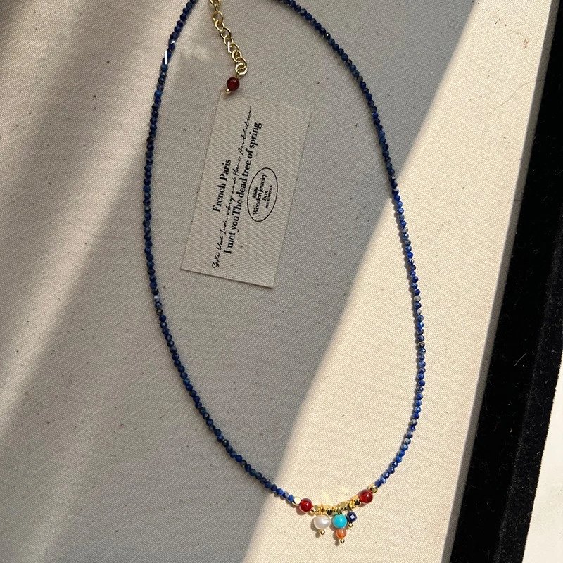 Design Beaded Choker Necklace Multicolor Jewelry - 9