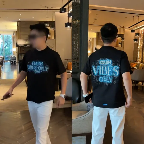 Design GARH Vibes Only Graphic Print White T-Shirt T-Shirts - 5