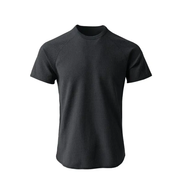 Design Waffle Knit Performance T-Shirt Navy - 7