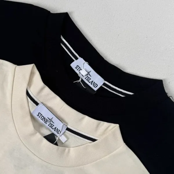 Stone Island Compass Logo Print Black T-Shirt - 21