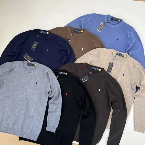 Polo Ralph Lauren Classic Crewneck Sweater Navy Blue - 1