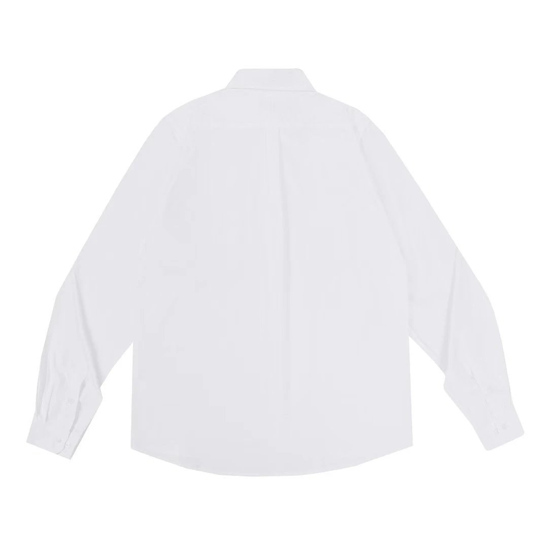 Design Oxford Shirt with Embroidered Logo in Light Blue Stripe, White, and Solid Light Blue - 5