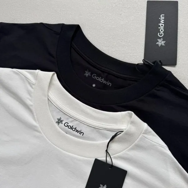 Design Goldwin Minimal Logo Cropped T-Shirt White and Black T-Shirts - 17