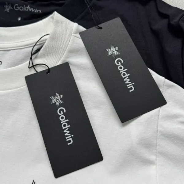 Design Goldwin Minimal Logo Cropped T-Shirt White and Black T-Shirts - 23