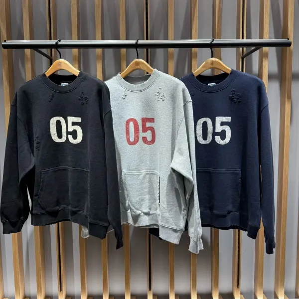Design 05 Distressed Graphic Hoodie Gray - 5