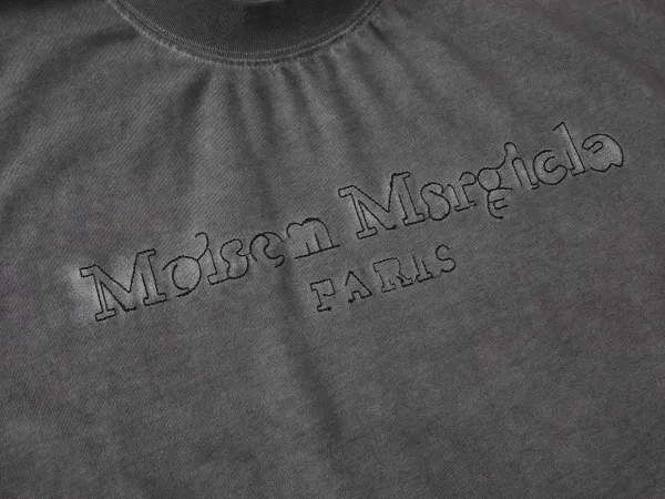 Maison Margiela Tabi Logo Washed Gray T-Shirt - 12
