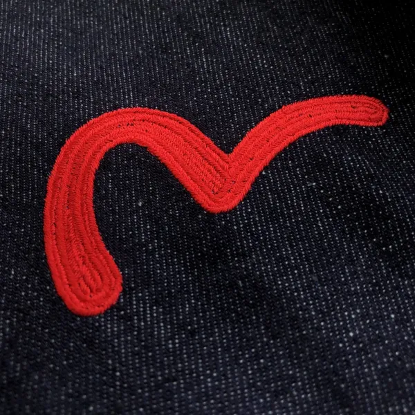 Evisu Osaka Japan Embroidered Denim Shirt Navy - 10