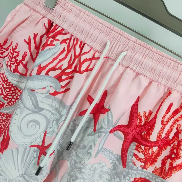 Versace Medusa Coral Print Pink Shirt and Shorts Set - 8