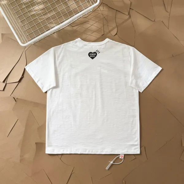 Human Made Heart Logo T-Shirt White and Black - 19