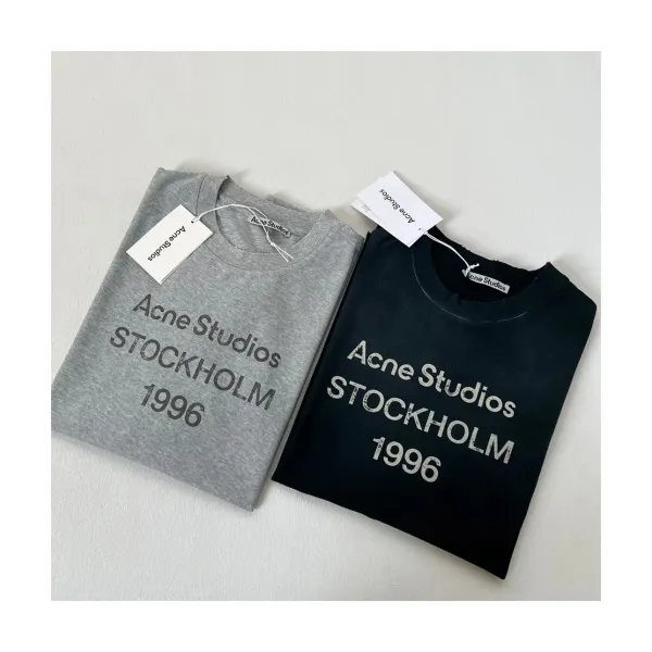 Acne Studios Stockholm 1996 Graphic T-Shirt Black and Gray - 4