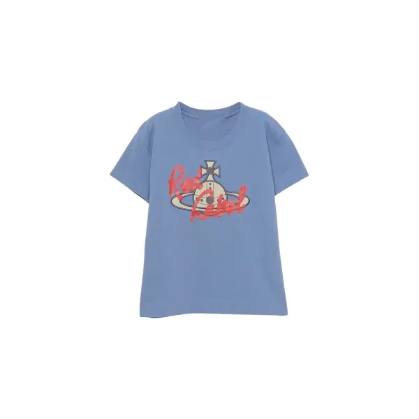 Vivienne Westwood Red Label Orb Logo T-Shirt Light Blue - 1