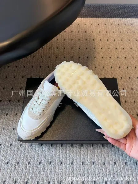 Chanel Runway Sneakers White Navy Beige Sneakers - 7