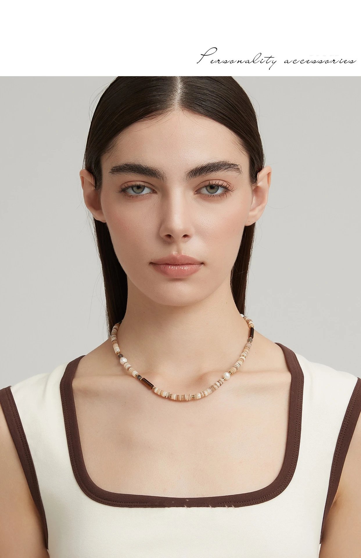 Design Handmade Shell and Pearl Bead Bracelet with Gold-Tone Chain Jewelry - 11