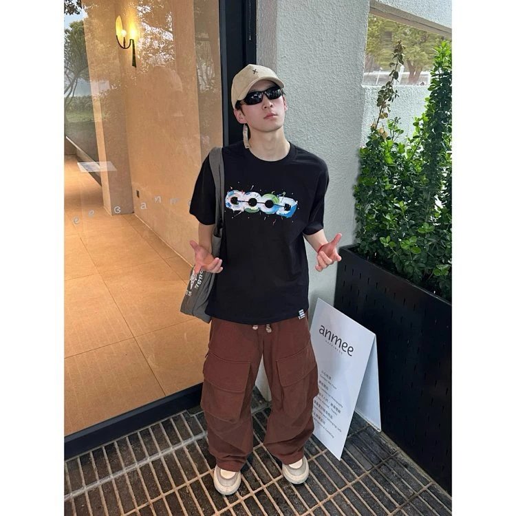 Design COOGI World Map Print Black T-Shirt T-Shirts - 12