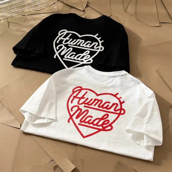 Human Made Heart Logo T-Shirt White and Black - 29