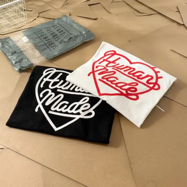Human Made Heart Logo T-Shirt White and Black - 30