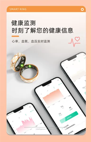 Design Smart Ring Rose Gold Clover Cutout with LED Circuit Jewelry - 7