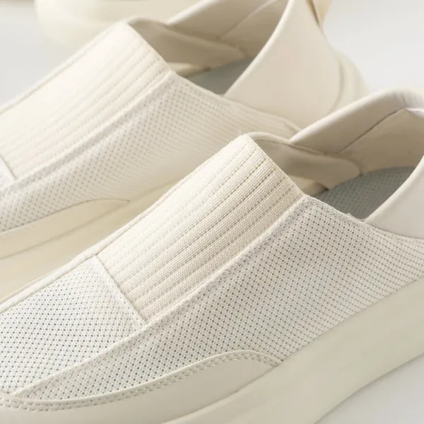 Design Slip-On Platform Sneakers Beige - 15