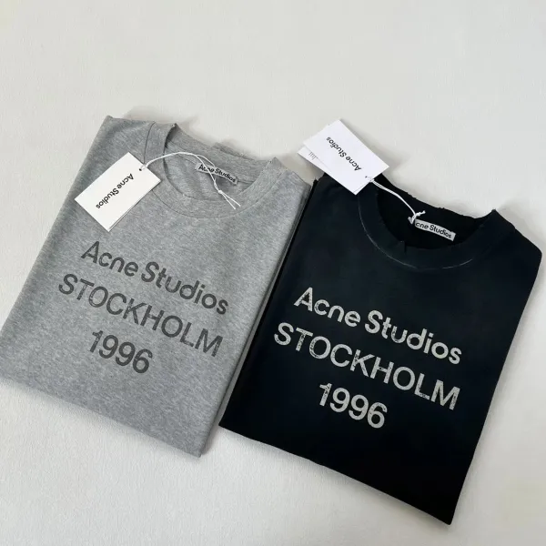 Acne Studios Stockholm 1996 Graphic T-Shirt Black and Gray - 18