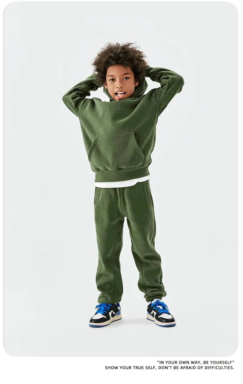 Essentials Oversized Hoodie and Sweatpants Set Yellow Kids - 10