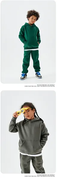 Essentials Oversized Hoodie and Sweatpants Set Yellow Kids - 26