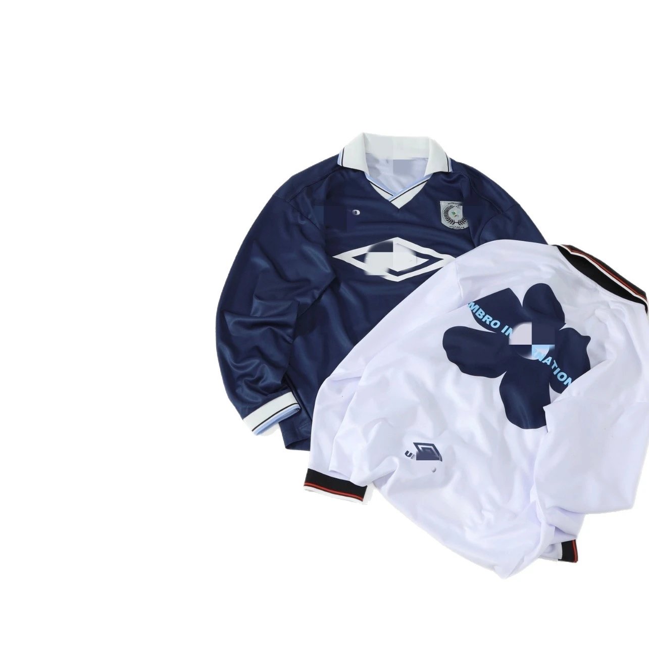 Umbro Football Jersey Navy White Retro Soccer Shirt