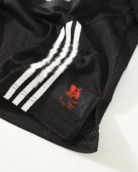 Design Mesh Football Jersey Black with Number 33 - 9
