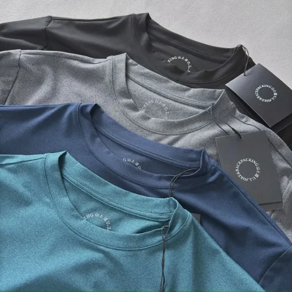 Design Yamatomichi Minimalist Performance T-Shirt Navy, Black, Teal, Gray T-Shirts - 32